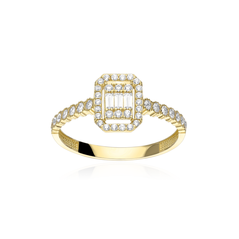 Anillo Oro 18k Circonitas "Apolda"