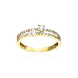 Anillo solitario doble Oro 18 k amarillo  Aach 