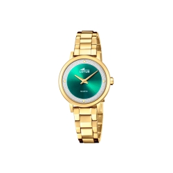 Reloj Lotus acero dorado mujer esfera verde 18893/3