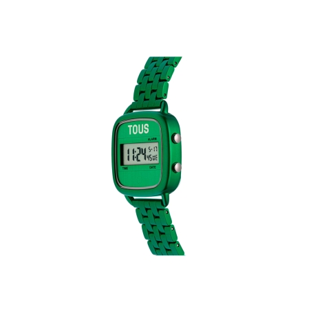 Reloj Tous digital con brazalete de aluminio en color verde D-Logo 300358000