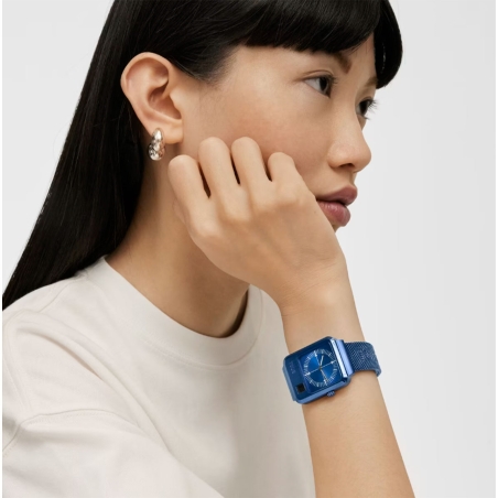 Reloj Tous analógico y digital con brazalete de acero IP azul MARS 300358012