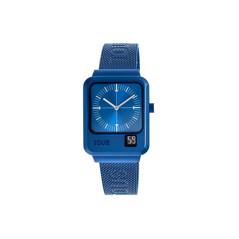 Reloj Tous analógico y digital con brazalete de acero IP azul MARS 300358012