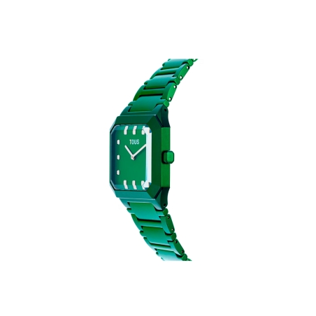 Reloj Tous analógico con brazalete de aluminio en color verde Karat Squared 300358040