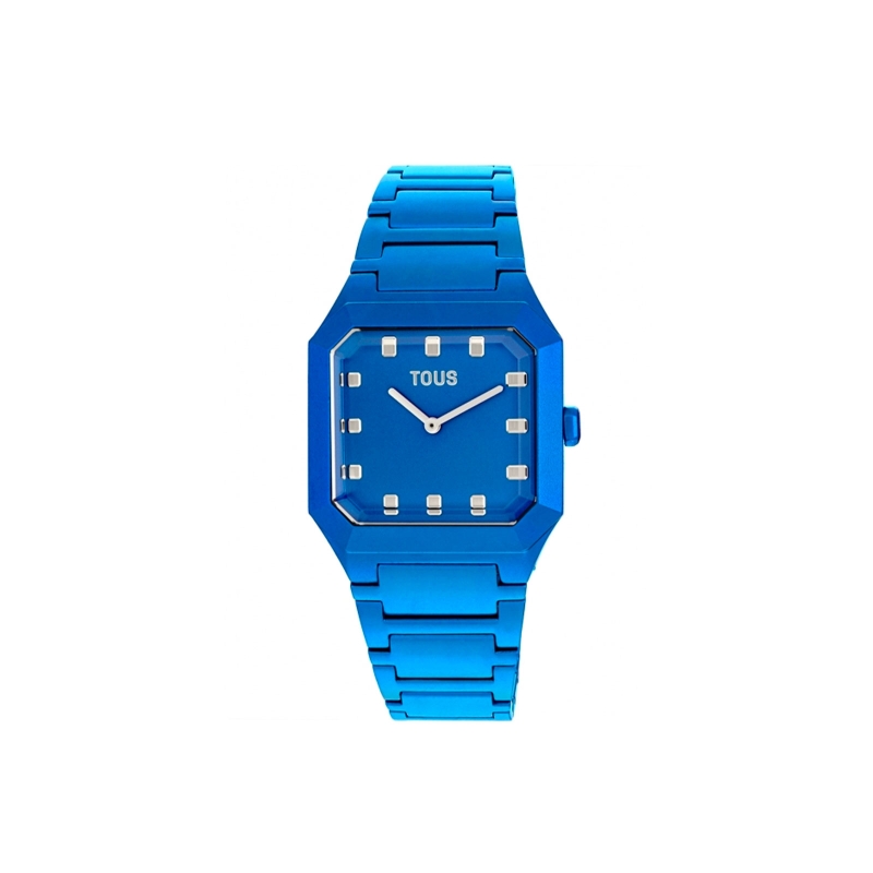 Reloj Tous analógico con brazalete de aluminio en color azul Karat Squared 300358042