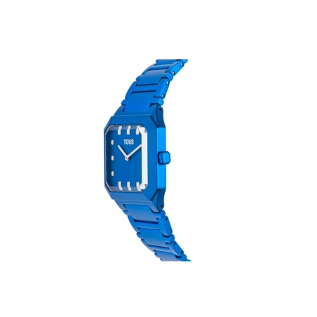 Reloj Tous analógico con brazalete de aluminio en color azul Karat Squared 300358042