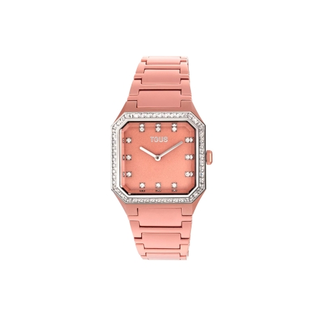 Reloj Tous analógico con brazalete de aluminio en rose gold Karat Squared 300358050