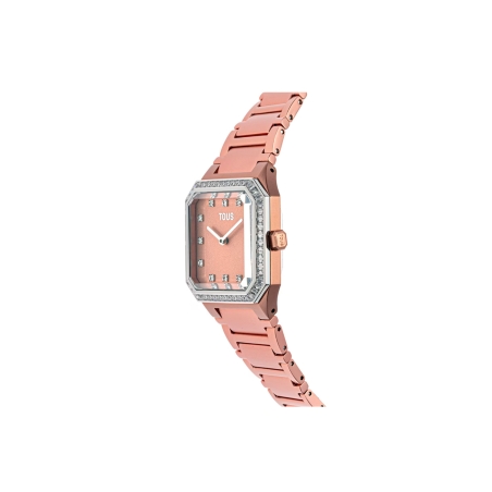 Reloj Tous analógico con brazalete de aluminio en rose gold Karat Squared 300358050