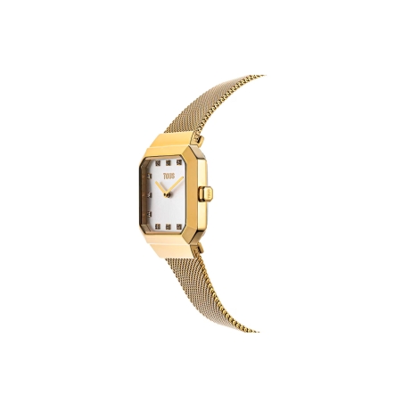 Reloj Tous analógico con brazalete de acero IPG dorado Karat Squared 300358062