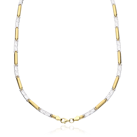 Gargantilla Oro Bicolor 18k "Greca"