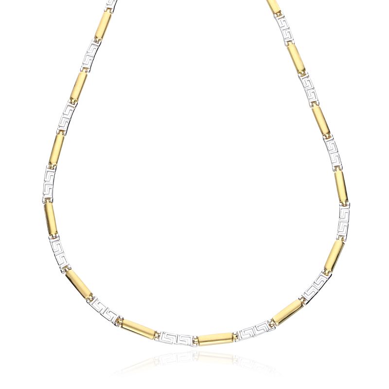 Gargantilla Oro Bicolor 18k "Greca"