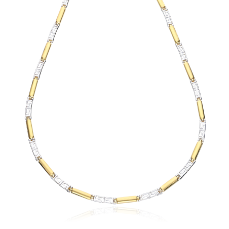 Gargantilla Oro Bicolor 18k "Greca"