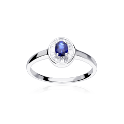 Anillo Oro 18k  zafiro y diamantes 0 16cts  Achim 