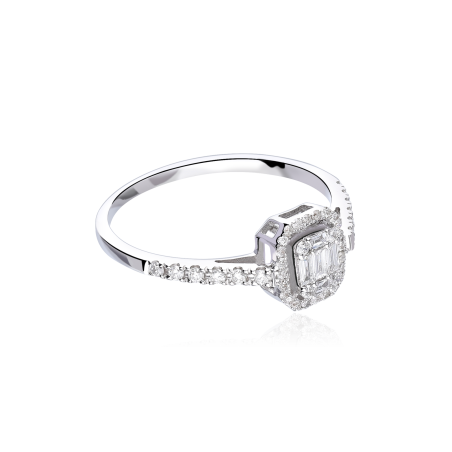 Anillo Oro Blanco 18k con Diamantes "Adorf"
