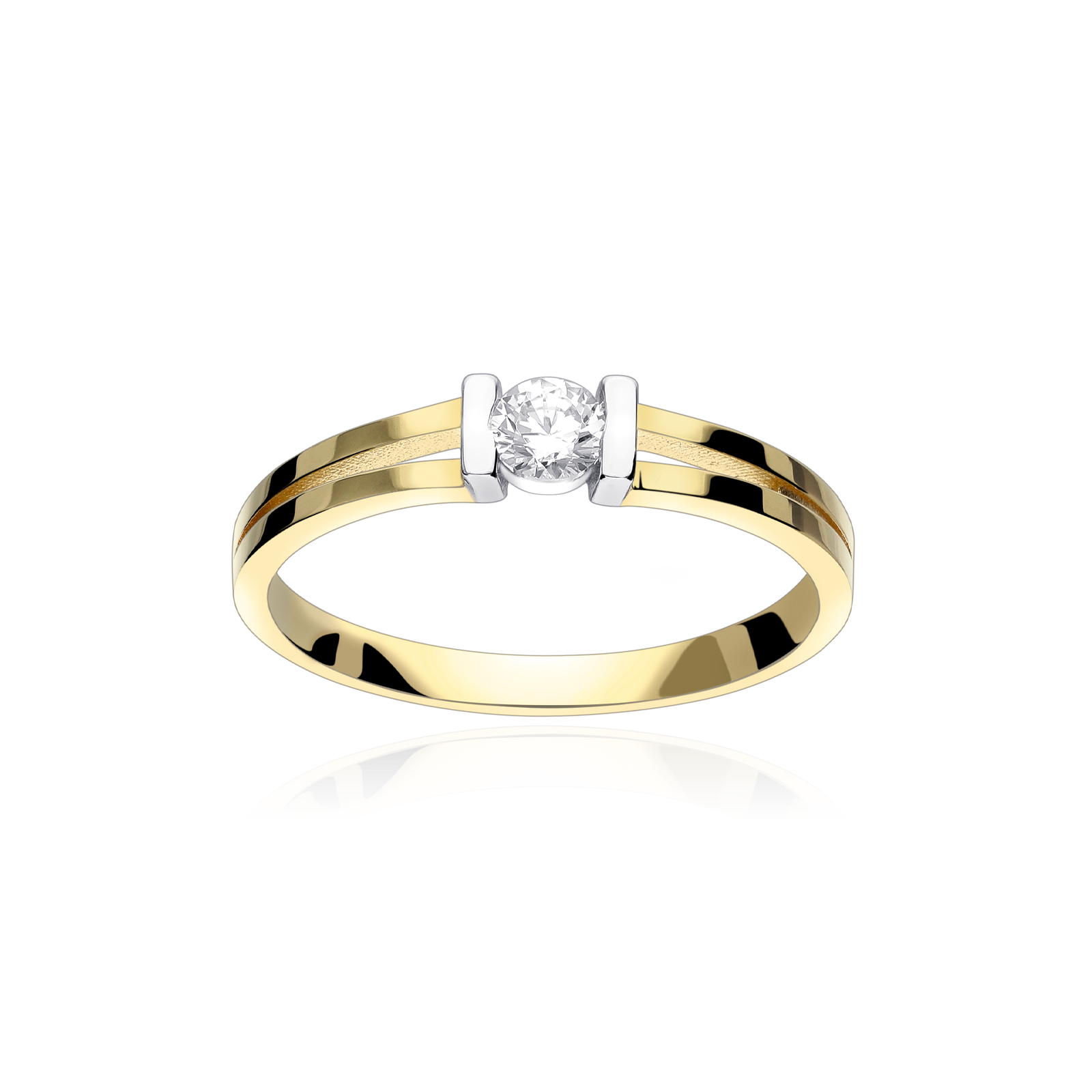 Compre Anillo De Compromiso Couvainna En Corte Redondo 0.8 Quilates 9k