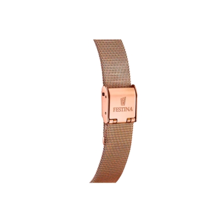 Reloj Festina mujer boyfriend esfera plateada y correa de malla milanesa F20506/1