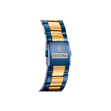 Reloj Festina hombre esfera azul y correa bicolor azul y dorado F20564/1