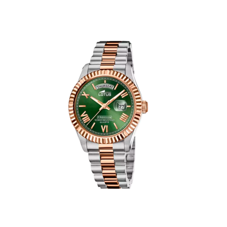 Reloj Lotus hombre Freedom esfera verde y correa bicolor 18856/3