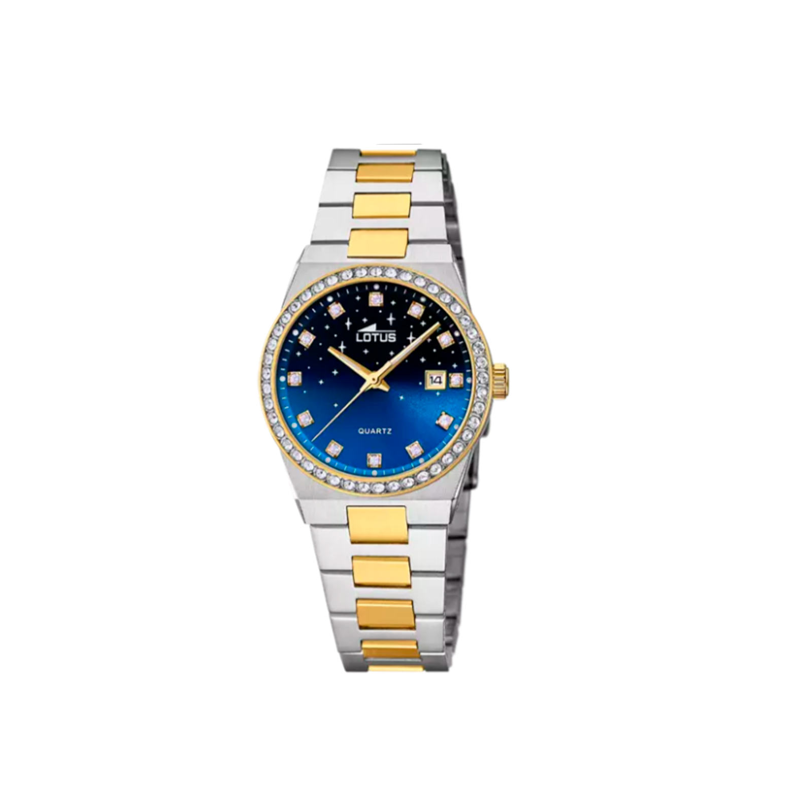 Reloj Lotus Freedom para hombre dorado azúl