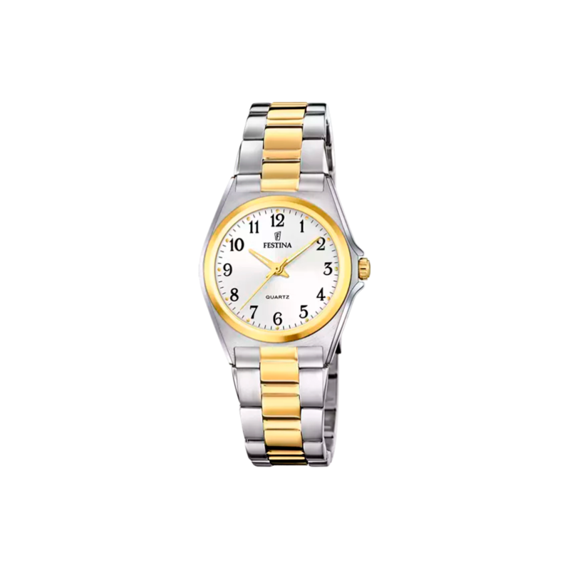 Reloj Festina mujer Classics esfera blanca y correa bicolor F20556/1