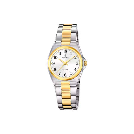 Reloj Festina mujer Classics esfera blanca y correa bicolor F20556/1