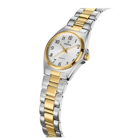 Reloj Festina mujer Classics esfera blanca y correa bicolor F20556/1