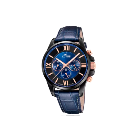 Reloj Lotus hombre azul correa de cuero 18881/2