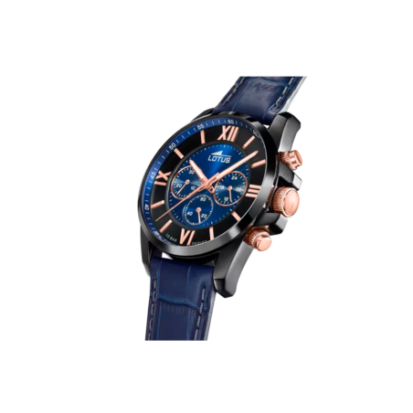 Reloj Lotus hombre azul correa de cuero 18881/2