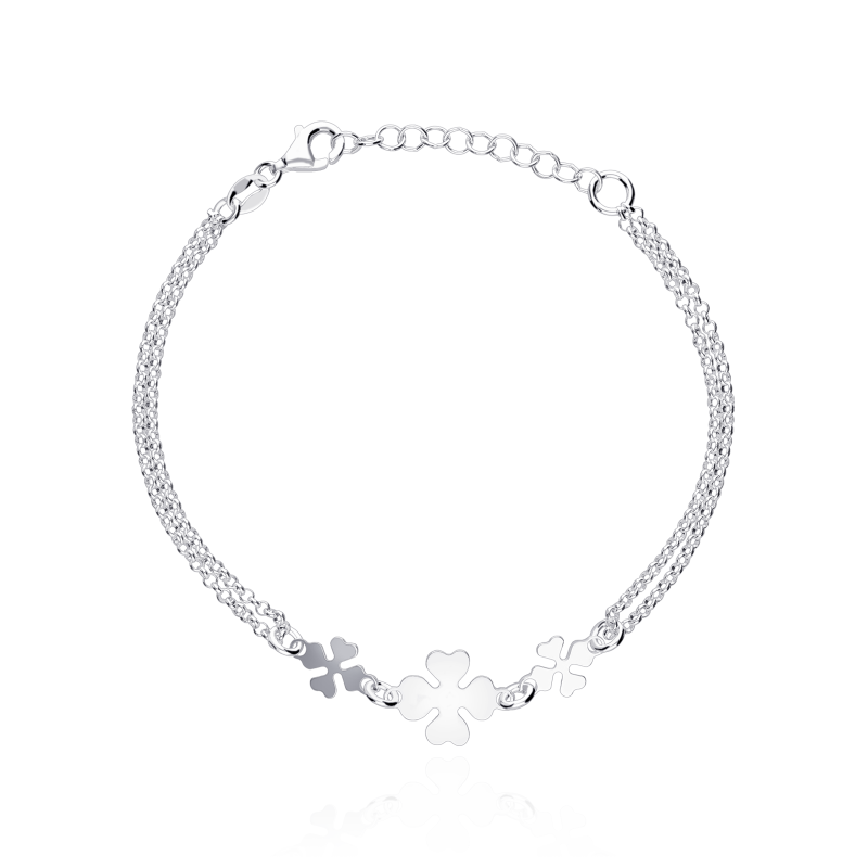 Pulsera doble plata primera ley "Tribol"