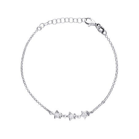 Pulsera plata de ley y circonitas "Tella"