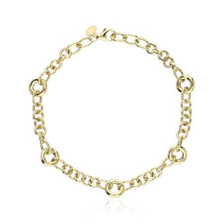 Pulsera Oro 18k Eslabones Circulares "Freja"