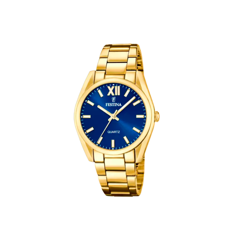 Reloj Festina mujer Alegría esfera azul y correa dorada F20640/5