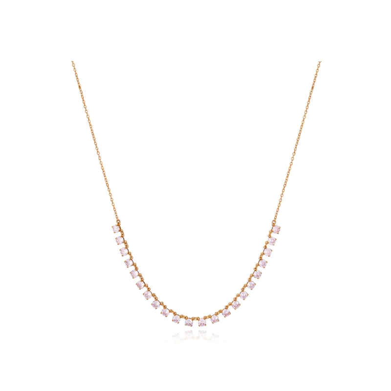 Collar Viceroy de plata de ley con baño de oro y circonitas blancas 13150C100-30