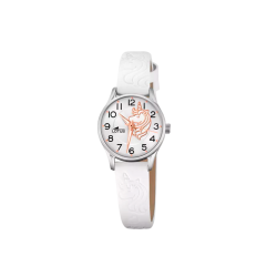 Reloj Lotus infantil Junior esfera plateada con unicornio y correa cuero 18573/F