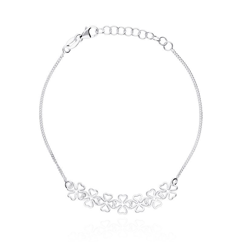 PULSERA TRÉBOLES PLATA DE LEY (new)