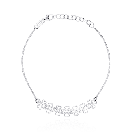 PULSERA TRÉBOLES PLATA DE LEY (new)