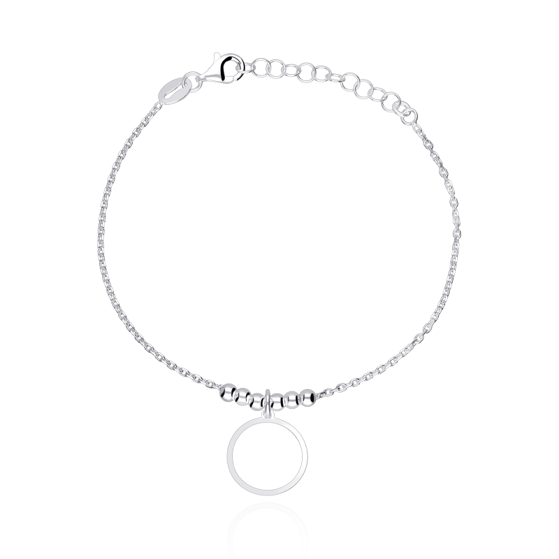 Pulsera plata primera ley "Circle"