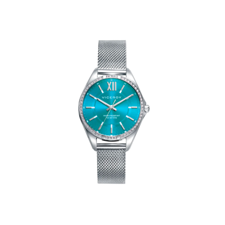 Pack de mujer reloj y pulsera Viceroy esfera azul y malla milanesa 401184-63