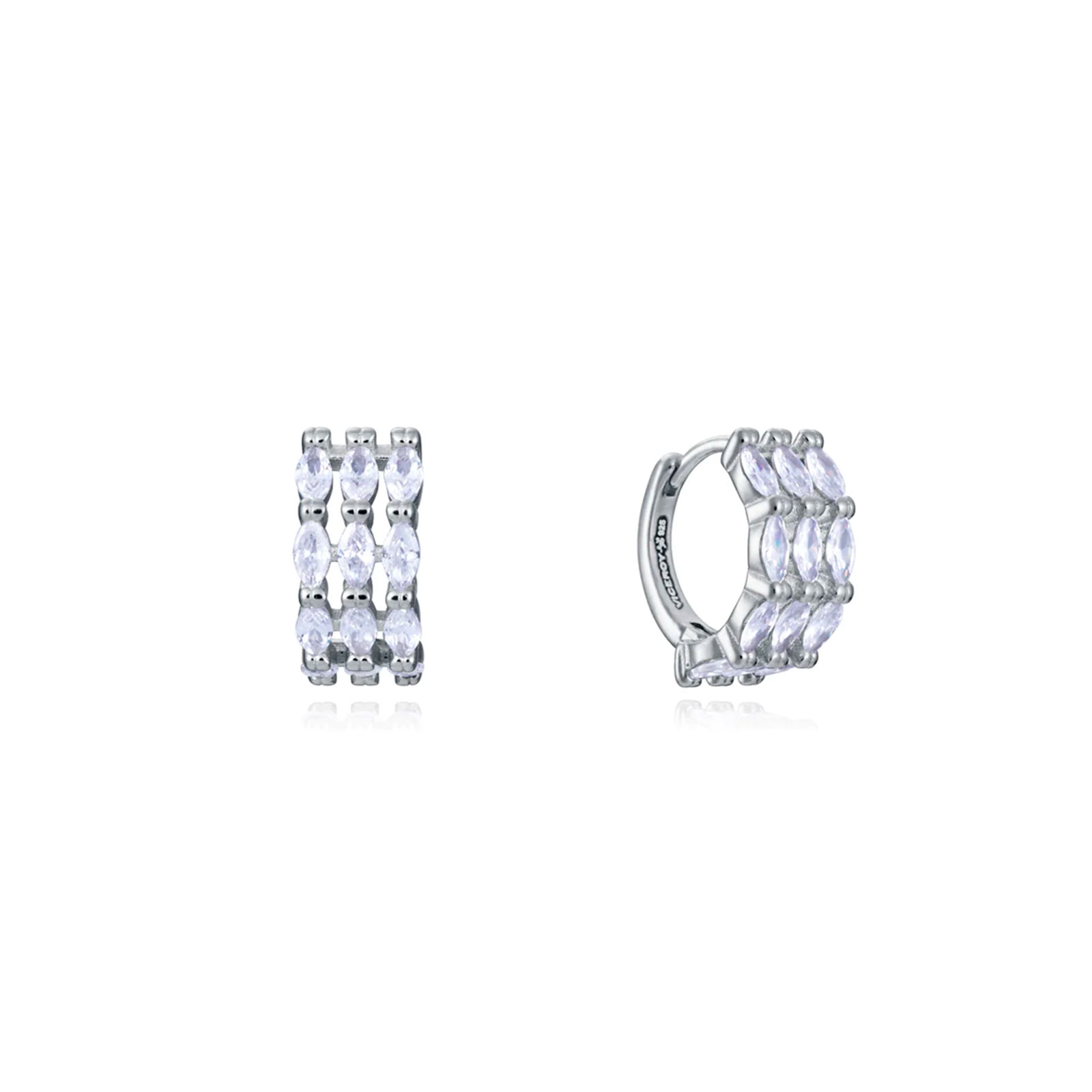 Pendientes Viceroy plata de ley con baño de oro criolla con aro