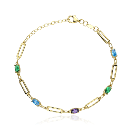 Pulsera Oro 18k y piedras color "Dream"