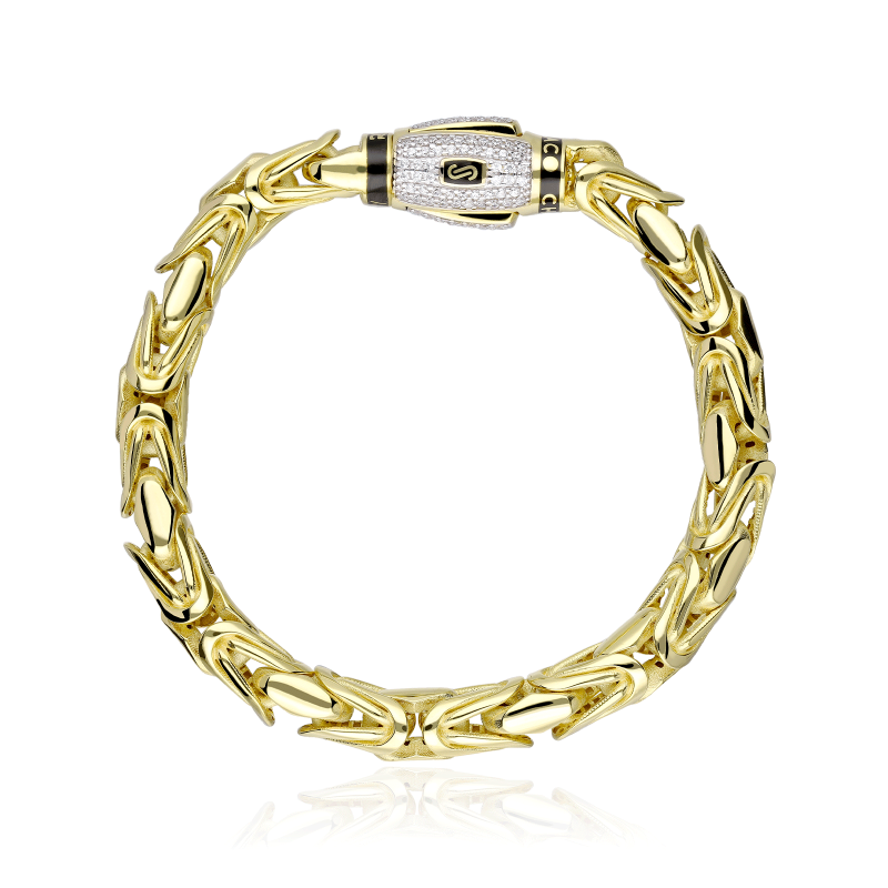 Pulsera Oro 18k y circontias "Trifels"