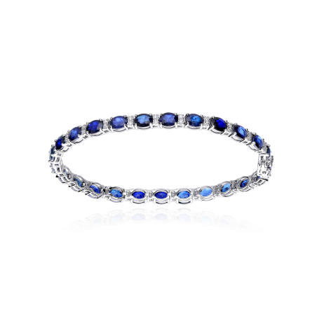 Pulsera Oro 18k zafiros y diamantes 0.46cts "Bleckede"