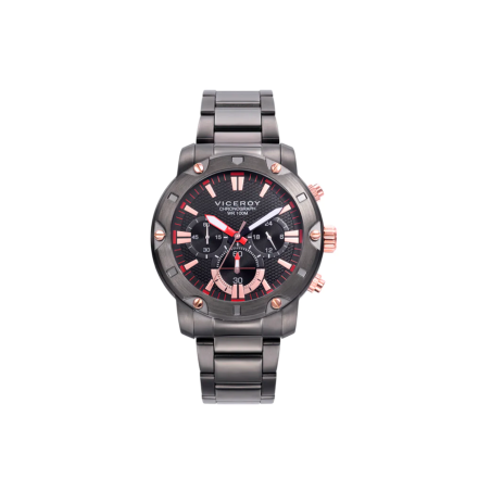 Reloj Viceroy hombre Heat acero con cronógrafo y esfera negra 401275-57