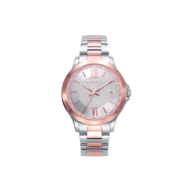 Reloj Viceroy mujer Chic caja y brazalete acero bicolor oro rosa 42432-73