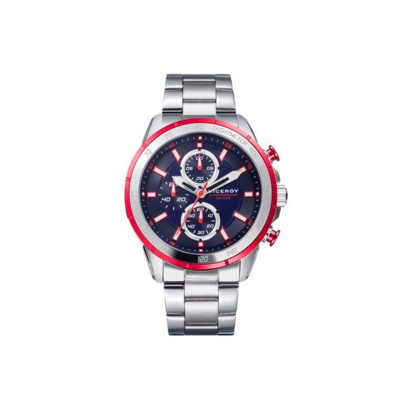 Reloj Viceroy Heat esfera azul y bisel rojo 46801-37