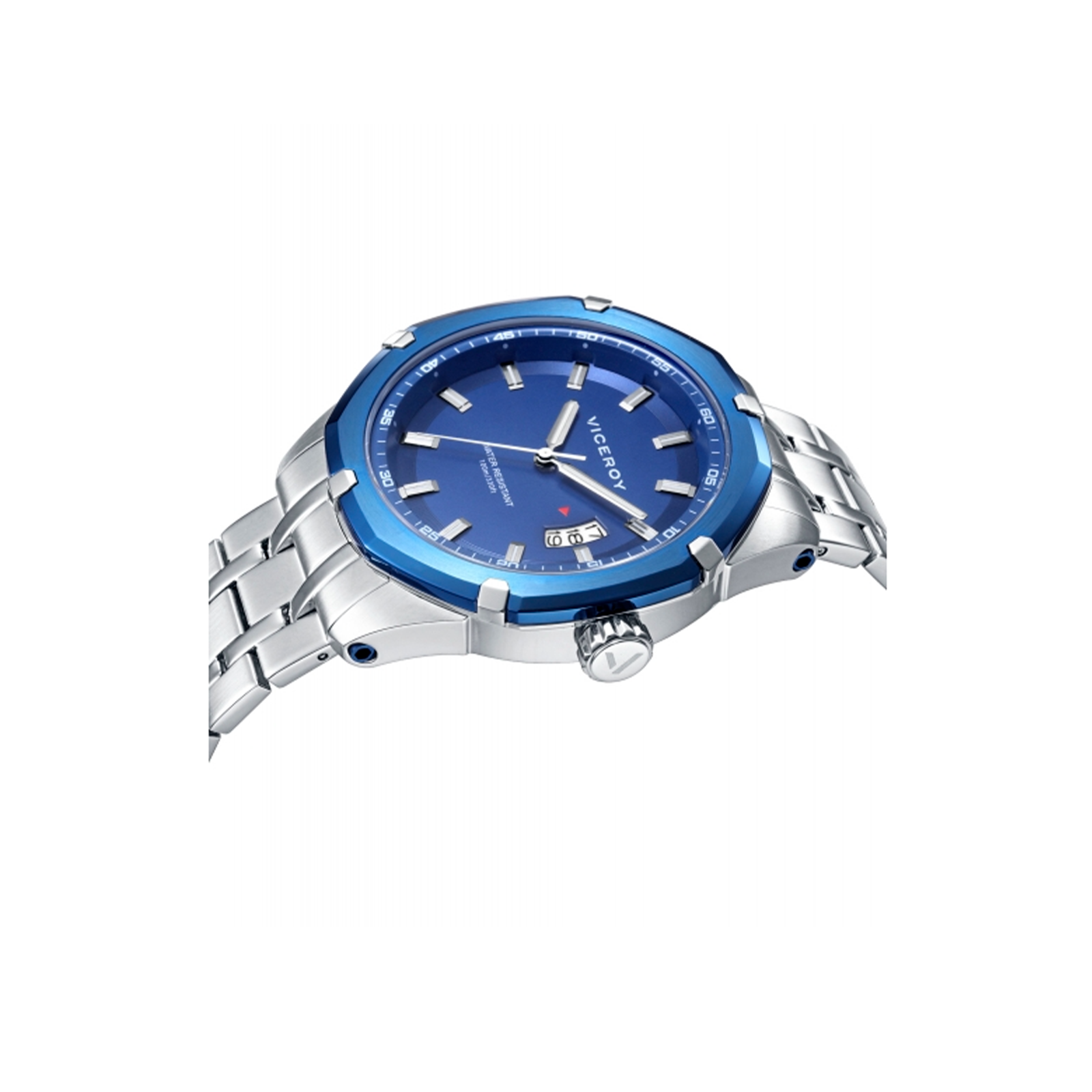 Reloj Viceroy hombre en acero Ip dorado con esfera azul y cronógrafo