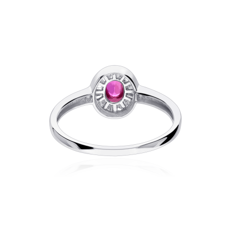 Anillo Oro 18k, rubí y diamantes 0.20cts "Achim"