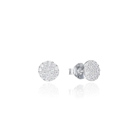 Pendientes Viceroy Clásica de plata de ley con forma de disco con circonitas 71040E000-07