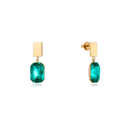 Pendientes Viceroy Chic de acero Ip dorado y cristales 14081E01016