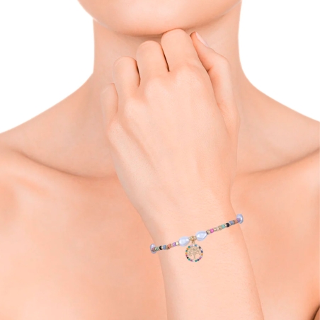 Pulsera Viceroy Kiss Dorado Cristal Y Perlas Sintéticas 14091P01019