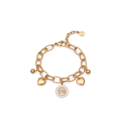 Pulsera Viceroy Chic Dorado Y Resina Blanca 15015P01012